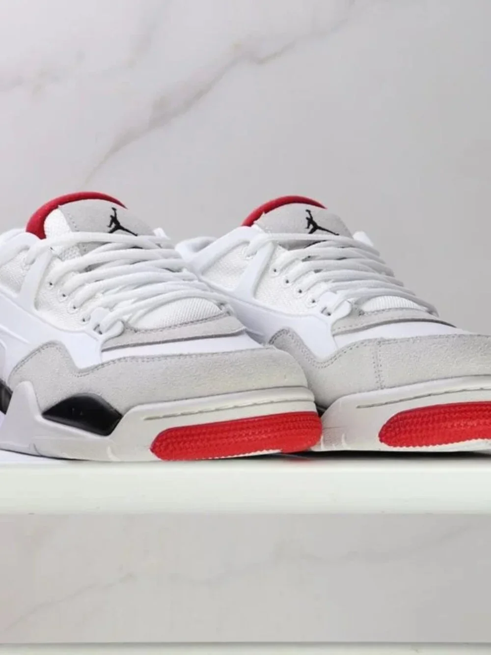 Men's Air Jordan 4 RM Shoes - White Fire Red FQ7939-102